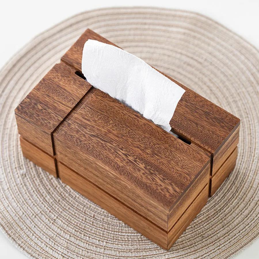 Accessories Walnut Tissue Box - Living Simply House