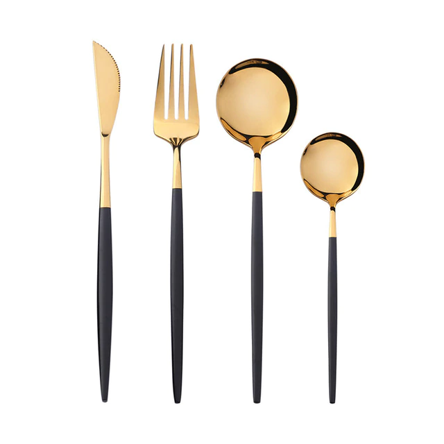 Cutlery 4Pcs Two-Tone Cutlery Set - Living Simply House