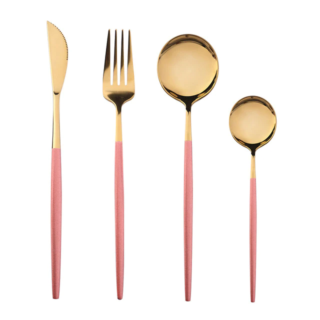 Cutlery 4Pcs Two-Tone Cutlery Set - Living Simply House