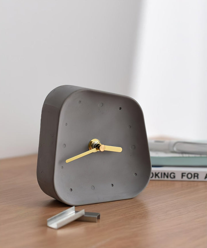 Electronics Abstract Cement Clock - Living Simply House