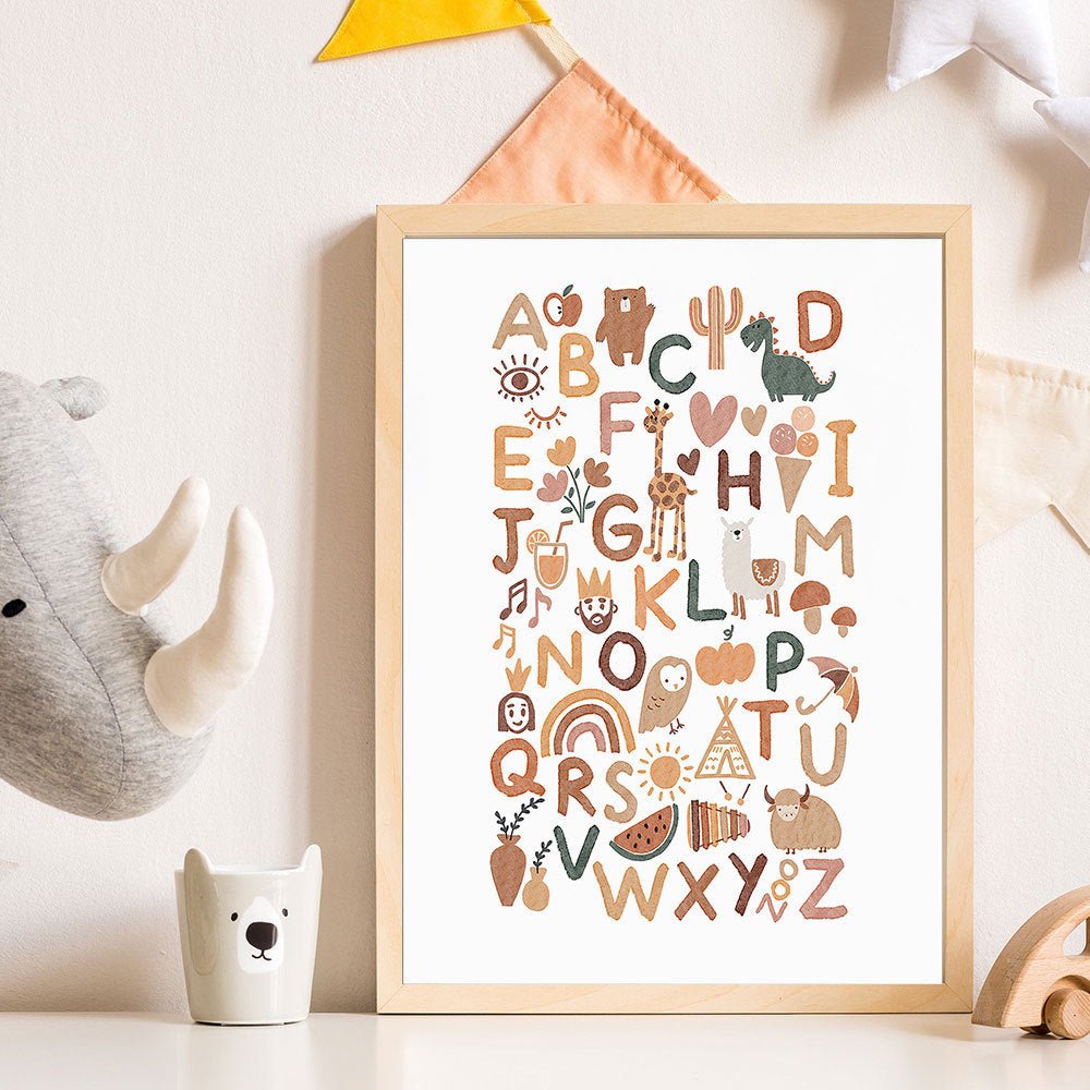Children's Alphabet Wall Print - Living Simply House