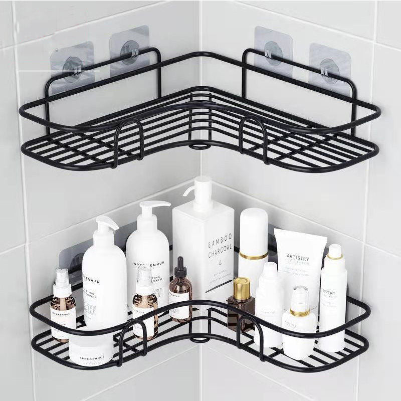 Elie™ Wall Mounted Corner Bathroom Shelf with Tempered Glass Inset