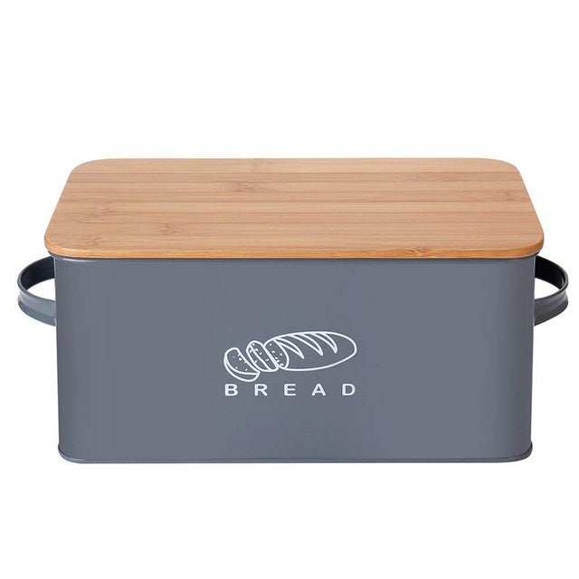 Kitchen Bread Bin with Bamboo Cutting Board Lid - Living Simply House