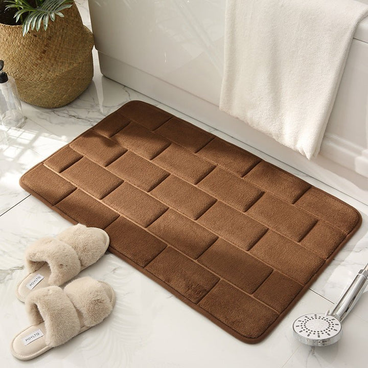 Bath and Shower Mats Brickwork Pattern Bathroom Mat - Living Simply House