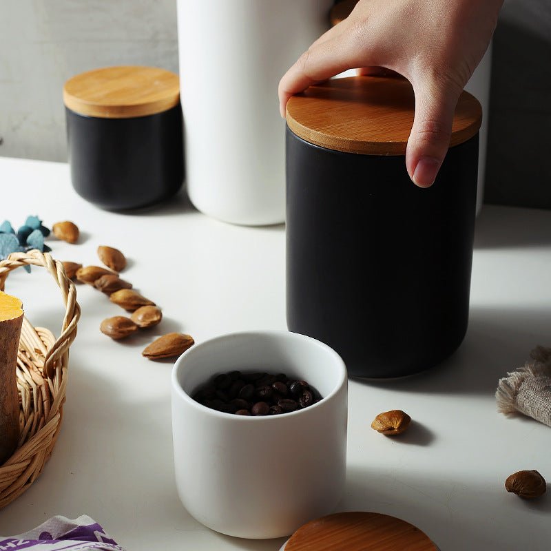 Kitchen Ceramic Coffee Jars - Living Simply House