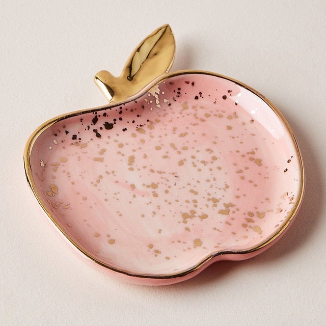 ONE Ceramic Fruit Coaster Jewellery Dish Candle Plate Kitchen