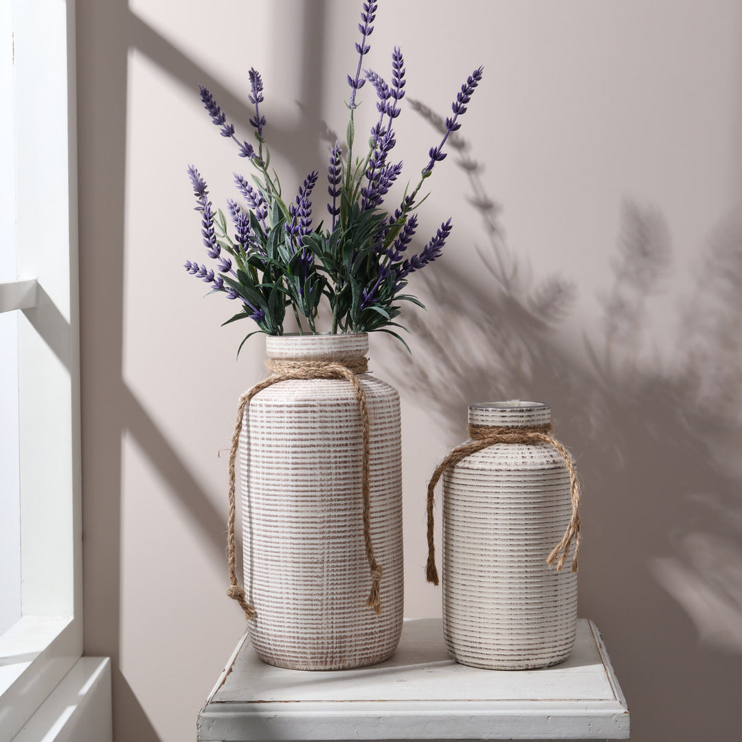 Vases Ceramic Rustic Vase (2Pc) - Living Simply House