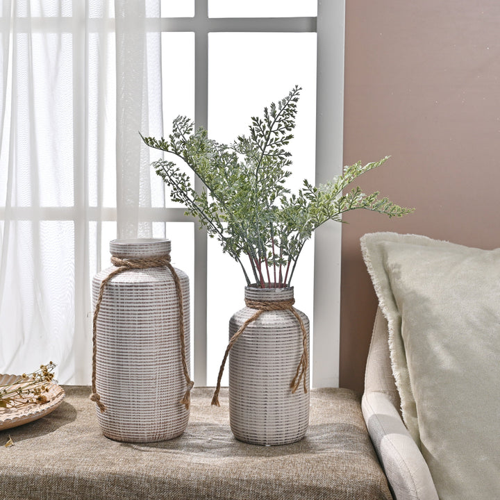 Vases Ceramic Rustic Vase (2Pc) - Living Simply House