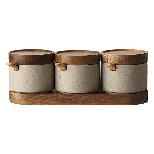 Kitchen Ceramic Seasoning Jar Set - Living Simply House