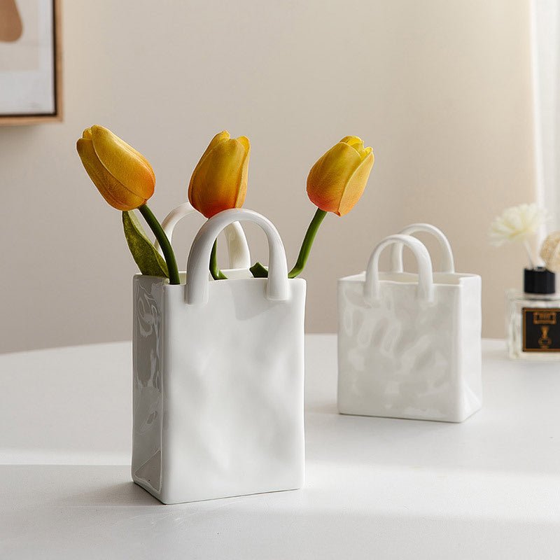 Planters Ceramic Tote Vase - Living Simply House