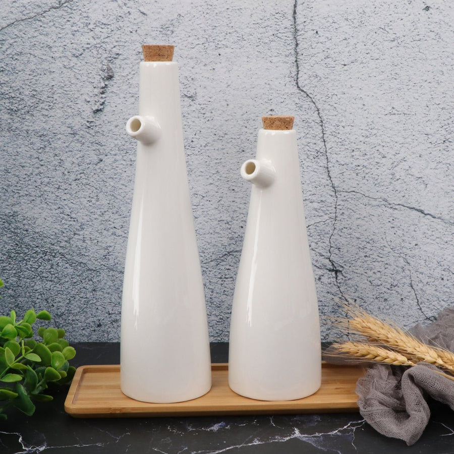 Kitchen Ceramic Vinegar and Oil Bottles - Living Simply House