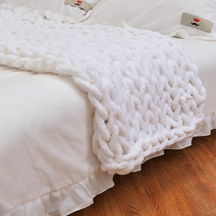 Blankets and Throws Chunky Knitted Blanket - Living Simply House