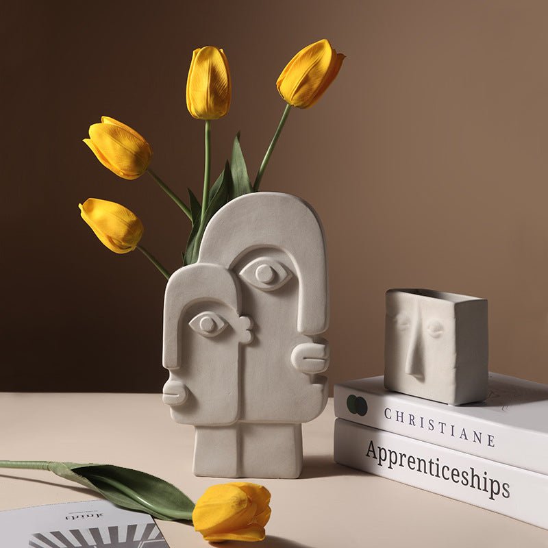 Planters Creative Ceramic Face Vase - Living Simply House