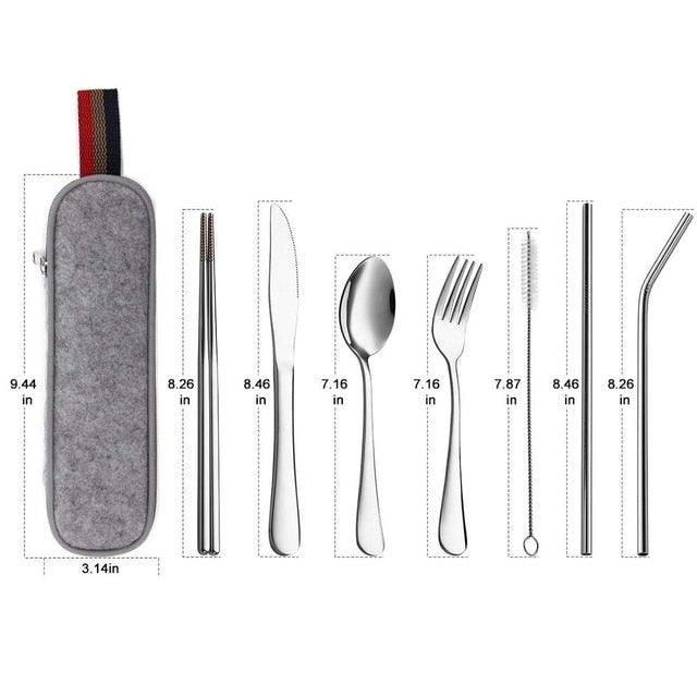 Cutlery Cutlery Set with Portable Case - Living Simply House