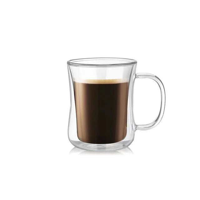 Drinksware Double-Wall Glass Coffee Mug - Living Simply House