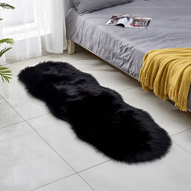 Rugs Faux Fur Bedside Rug - Living Simply House