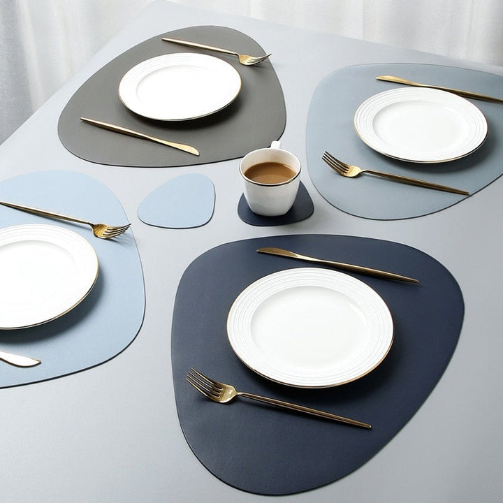 Placemats Faux Leather Placemats and Coasters - Living Simply House