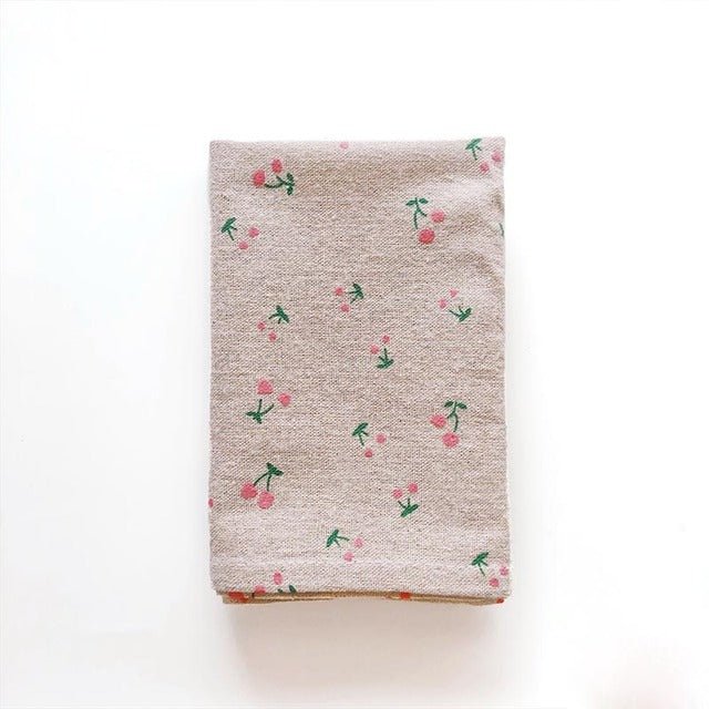 Napkins Flower and Cherries Cotton Napkins - Living Simply House