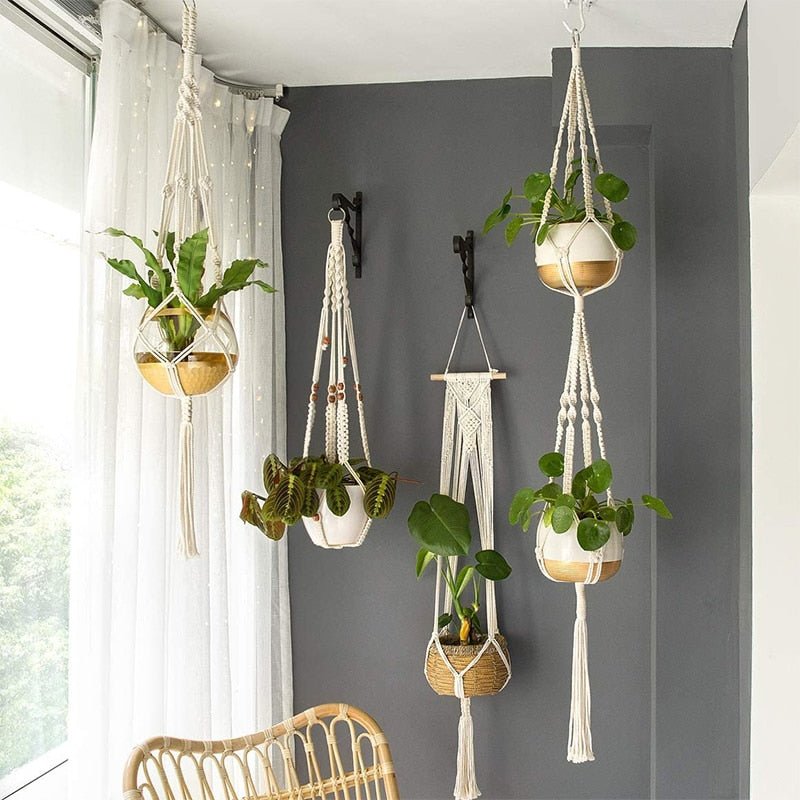 Planters Macramé Plant Hangers - Living Simply House