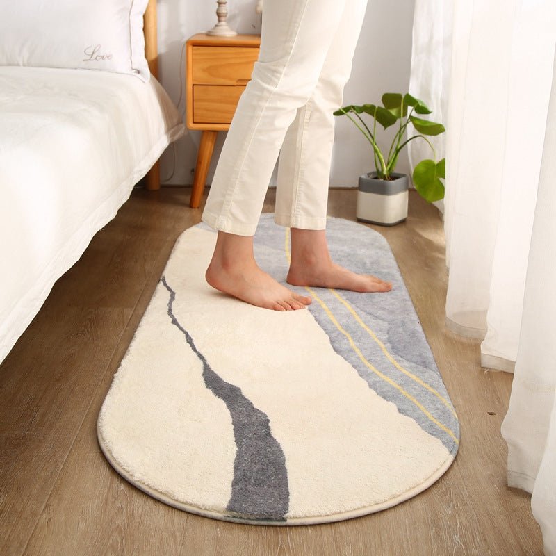 Marbled Bedside Rug - Living Simply House