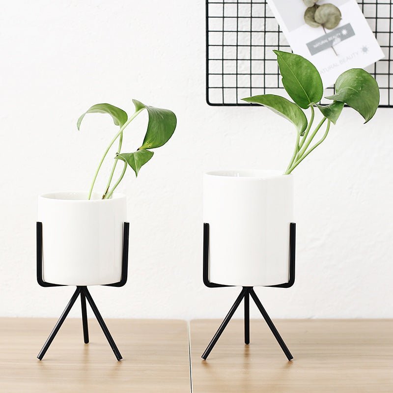 Planters Metal Tripod Flower Vases - Living Simply House