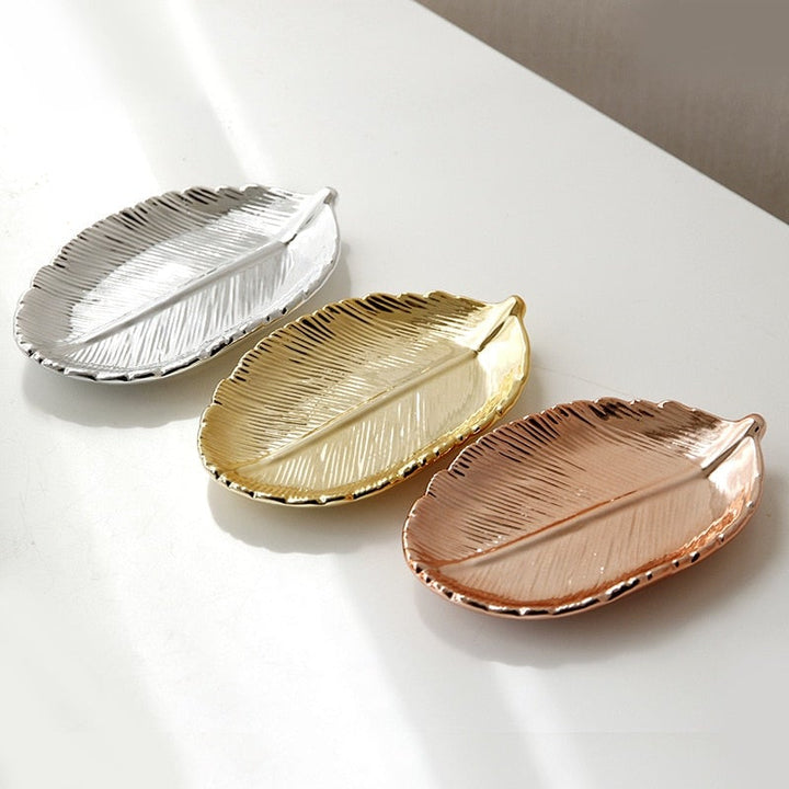 Accessories Metallic Leaf Jewellery Dish - Living Simply House