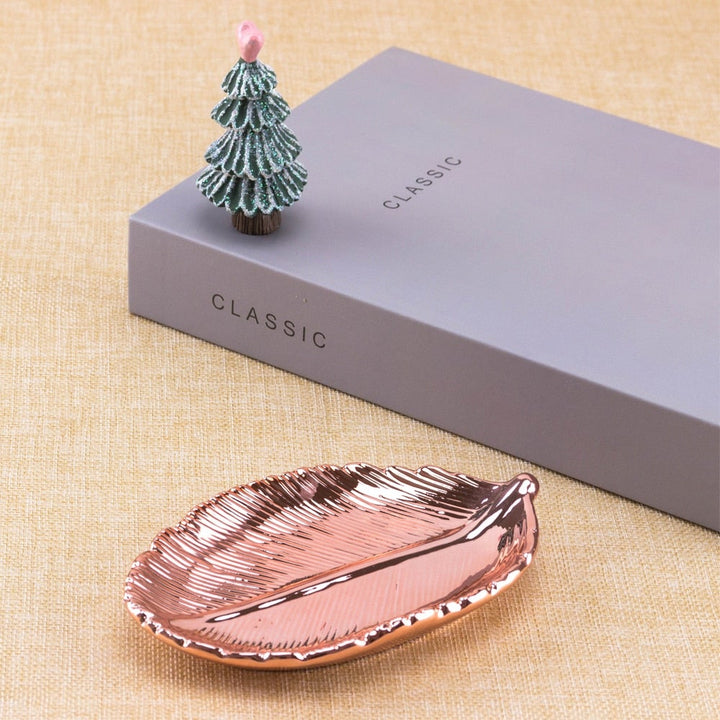 Accessories Metallic Leaf Jewellery Dish - Living Simply House