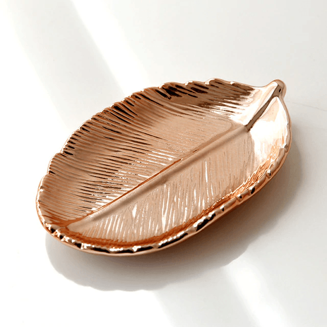 Accessories Metallic Leaf Jewellery Dish - Living Simply House