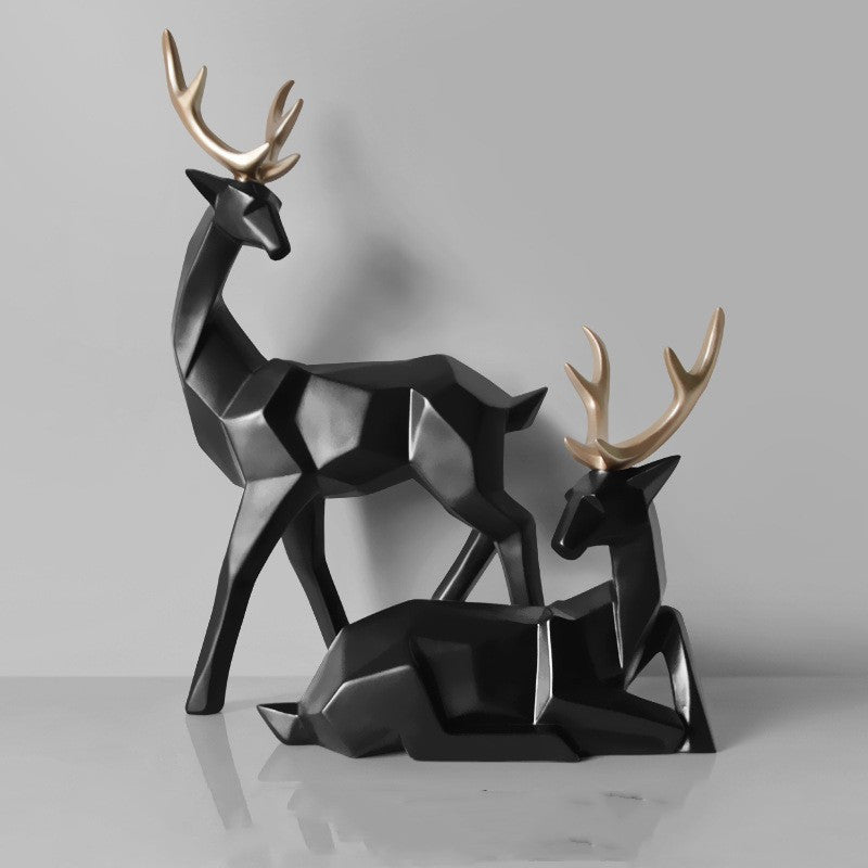 Ornamental Modern Deer Statues (2pc) - Living Simply House