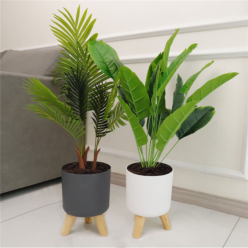 Planters Modern Planter with Wooden Legs - Living Simply House