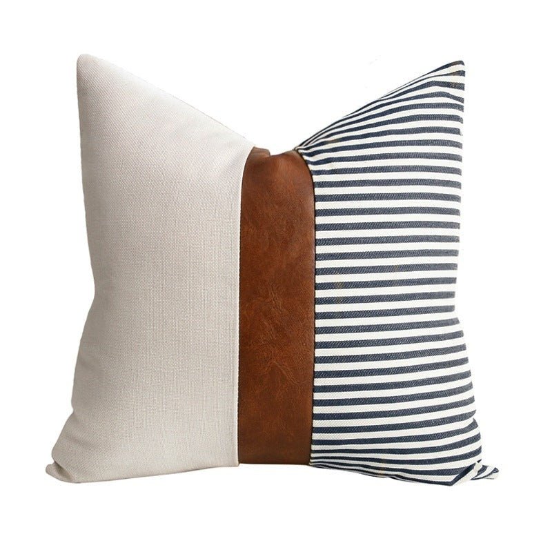 Cushions Nautical Faux Leather Cushion Cover - Living Simply House