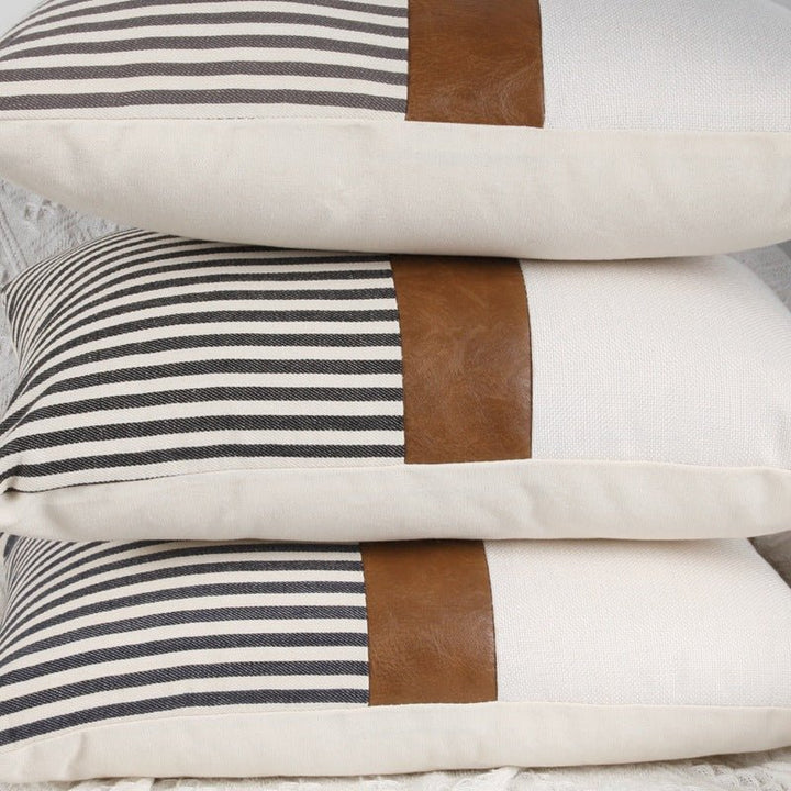 Cushions Nautical Faux Leather Cushion Cover - Living Simply House
