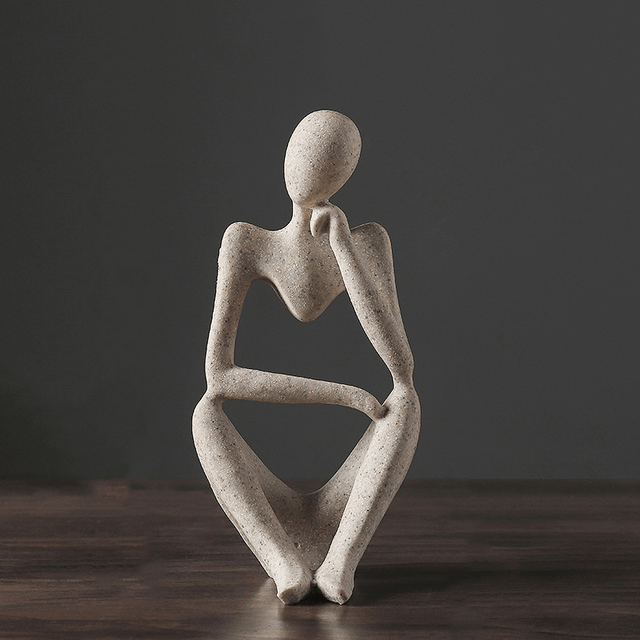 Ornamental Nordic Abstract Thinker Statue - Living Simply House