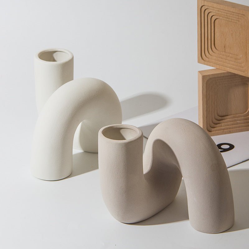 Vase Nordic Ceramic Twist Vase - Living Simply House
