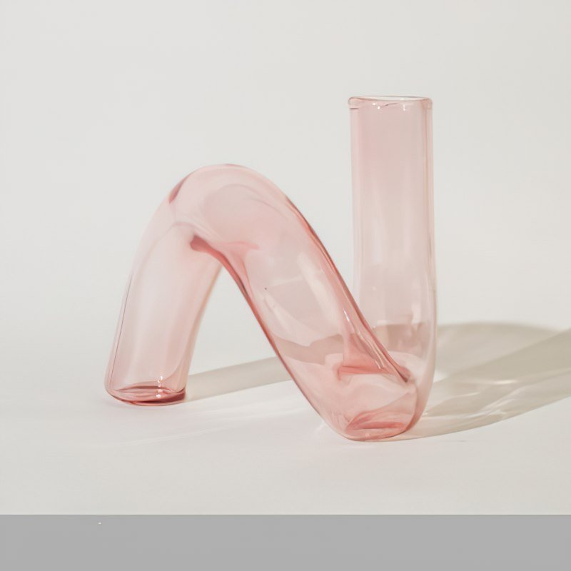 Vase Nordic Glass Twist Vase - Living Simply House
