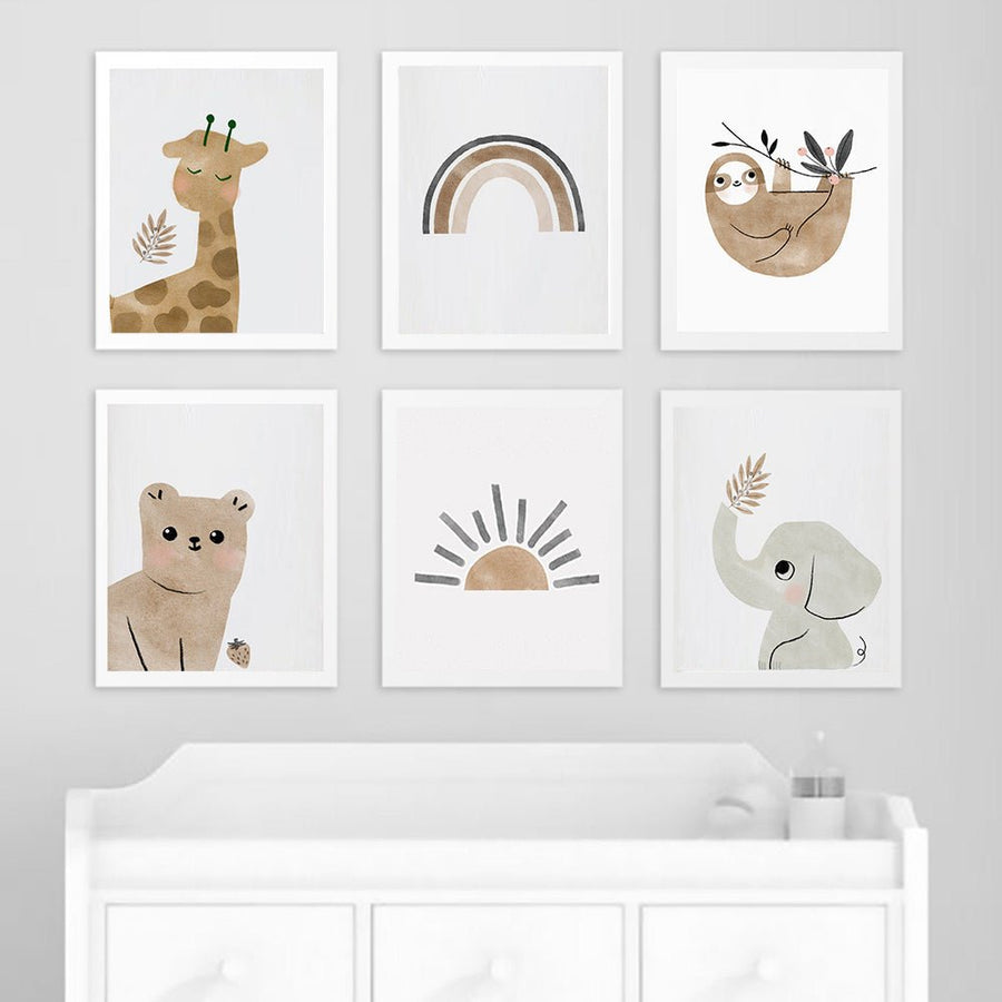 Children's Nordic Style Animal Prints - Living Simply House