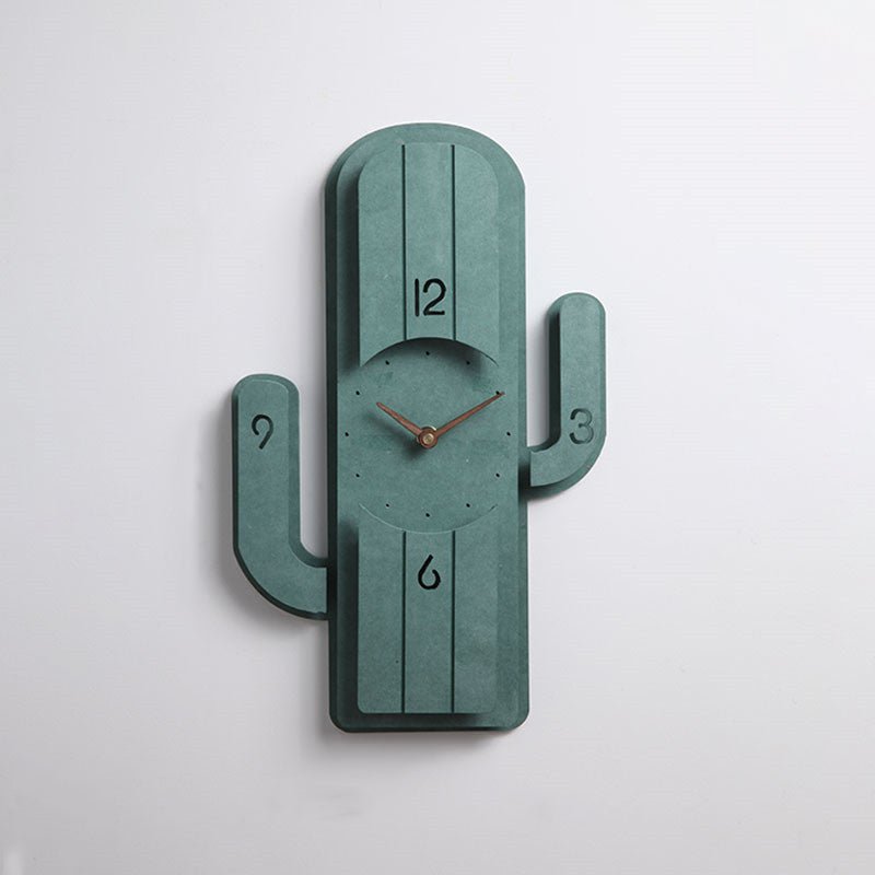 Electronics Nordic Wooden Cactus Clock - Living Simply House