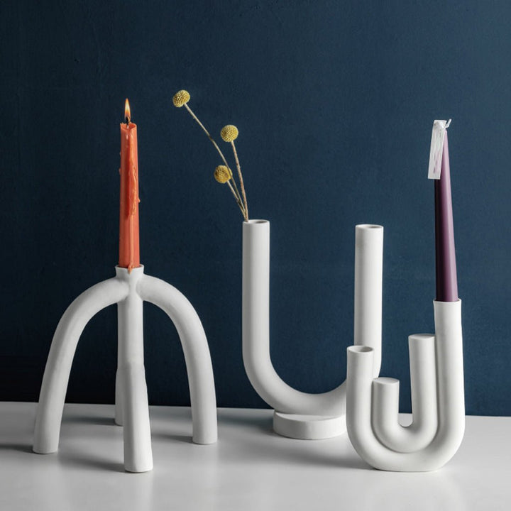 Candle Holder Pillar Taper Candle Holders - Living Simply House