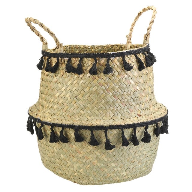 Accessories Seagrass Storage Basket with Handles - Living Simply House