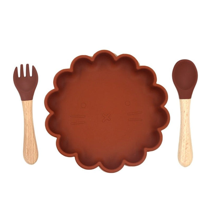 Children's Silicone Lion Plates - Living Simply House