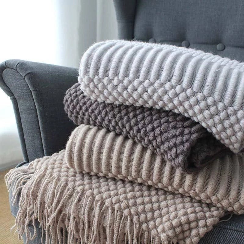 Blankets and Throws Soft Tassel Blanket - Living Simply House