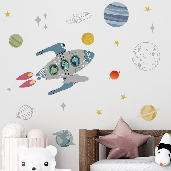 Children's Space Dino Wall Stickers - Living Simply House