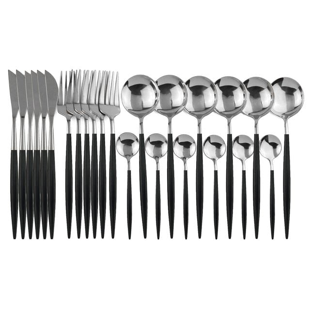 Cutlery Stainless Steel Cutlery Set (24pc) - Living Simply House