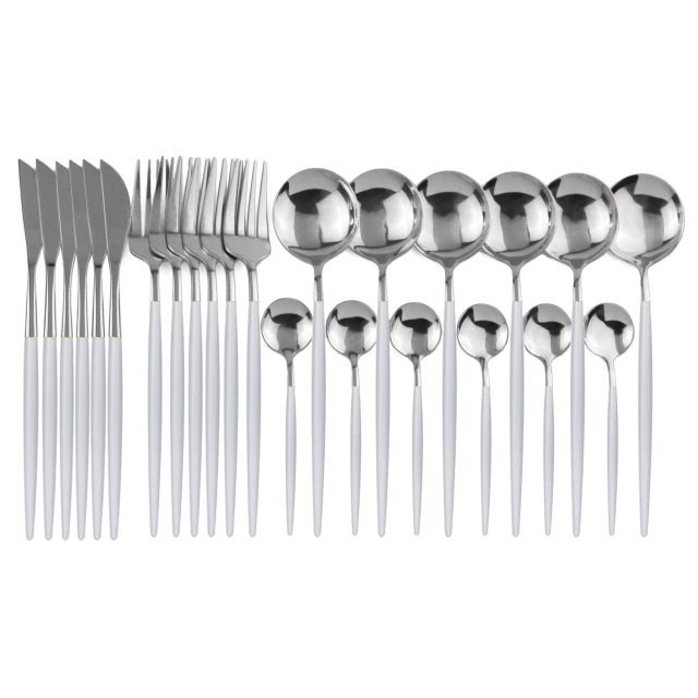 Cutlery Stainless Steel Cutlery Set (24pc) - Living Simply House