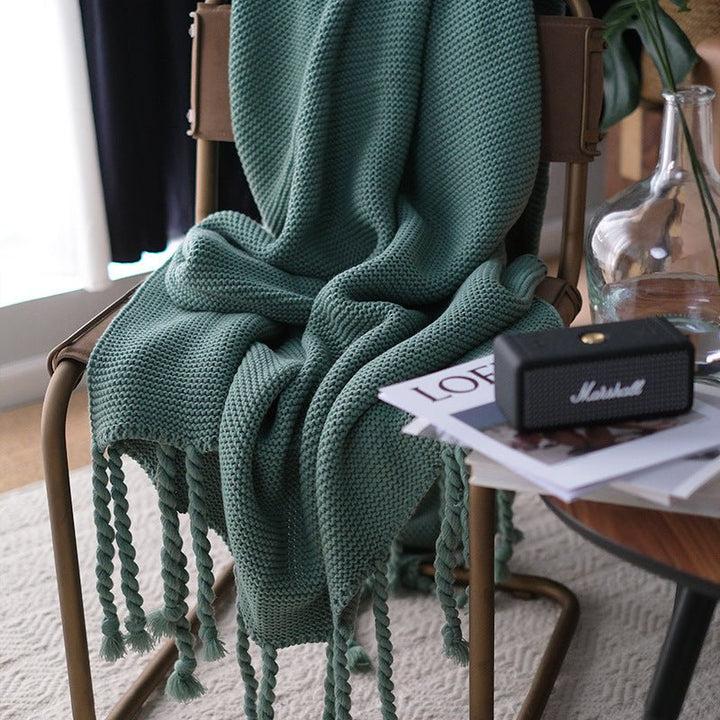 Blankets and Throws Tassel Woolen Blanket - Living Simply House