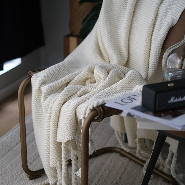 Blankets and Throws Tassel Woolen Blanket - Living Simply House