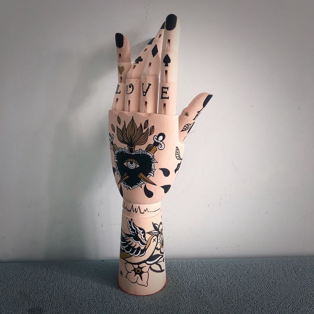 Ornamental Tattooed Mannequin Hands - Living Simply House