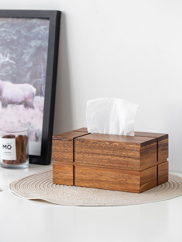 Accessories Walnut Tissue Box - Living Simply House